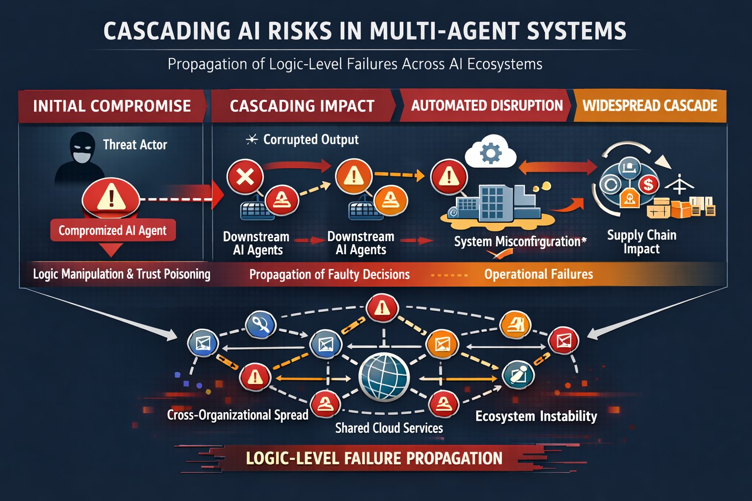 Cascading AI Risks in Multi-Agent Systems