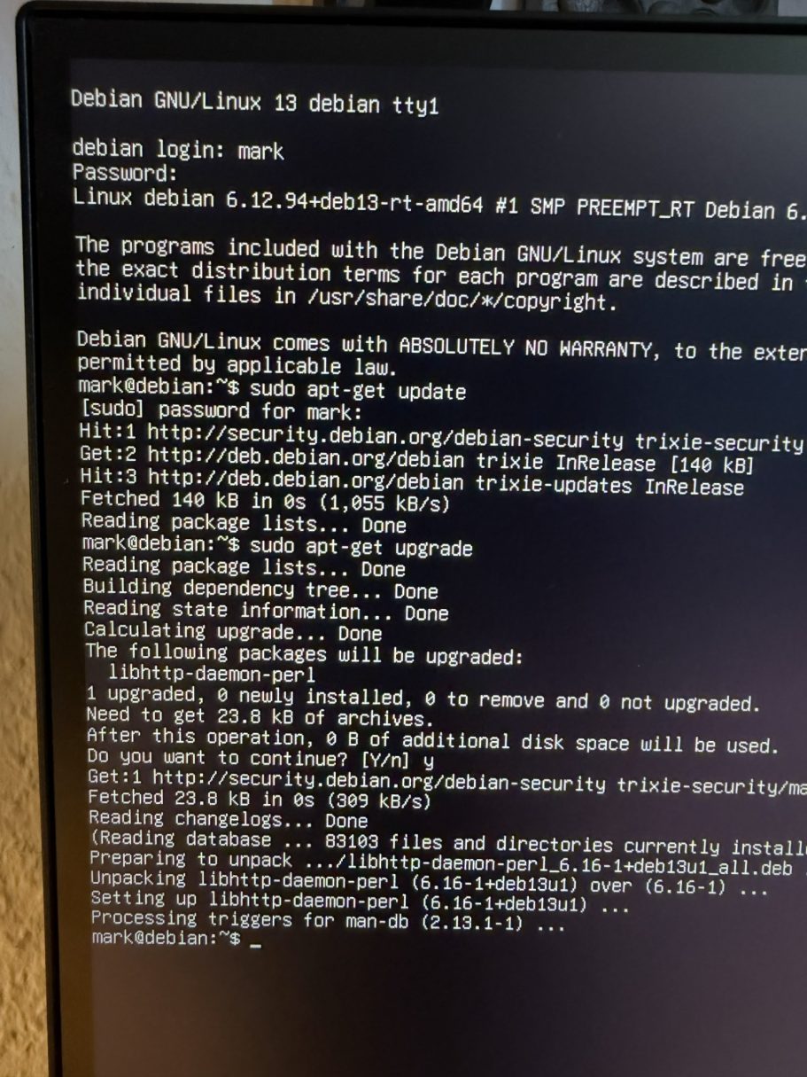 Real-Time Kernel Install
